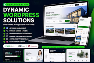build a dynamic wordpress website with crocoblock jetengine and elementor pro