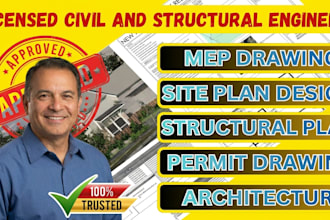 draw review and stamp as licensed civil and structural engineer in michigan sc