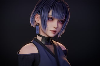 create custom game ready 3d hair for your character