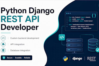 develop a python django web app or rest API