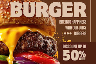 design a professional food poster or restaurant advertisement