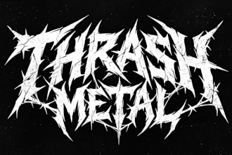 design a thrash metal and heavy metal logo