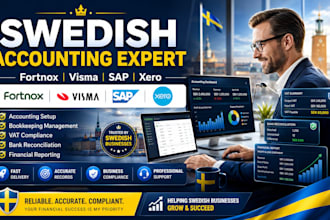 set up and manage fortnox visma sap xero accounting for swedish businesses