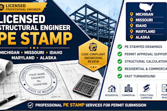 license structural engineer pe stamp for michigan missouri idaho maryland alask