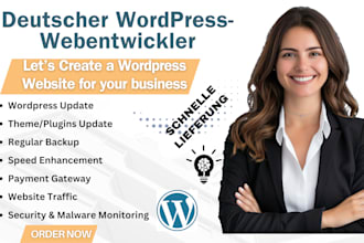 develop german wordpress website,deutsch wordpress developer,business website