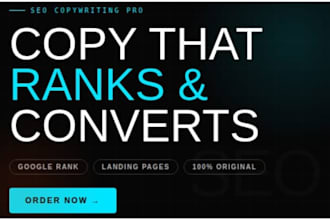 write SEO optimized website copy and landing page content for your business