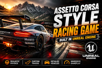 create realistic assetto corsa style racing game in unreal engine