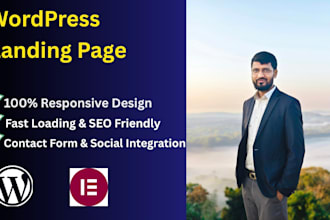 design a responsive wordpress landing page using elementor