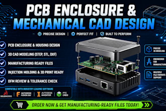 design manufacturing ready pcb enclosure and mechanical cad for electronics
