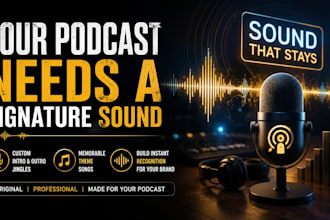 create a catchy podcast intro outro and branded audio jingle