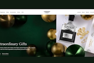 design perfume shopify store, website fragrance store cosmetic and cologne store