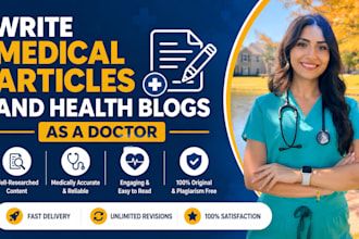 write medical articles and health blogs as a doctor