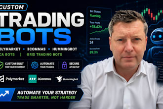 build polymarket bot, 3commas, hummingbot, dca  grid trading bots