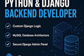 develop secure python django rest apis and design mysql databases