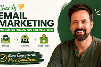 charity crowdfunding email marketing, automated follow ups and newsletters