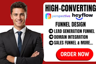 design responsive perspective funnel high converting heyflow lead funnels
