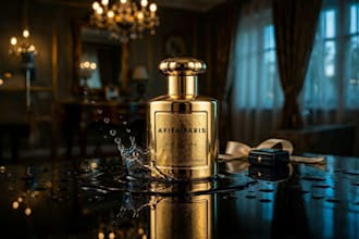 design luxury perfume mockups and cinematic product photography