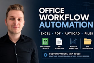 automate your excel, PDF, autocad, and office workflows