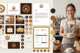 design business logo, brand identity, branding kit and brand guide
