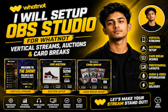 setup obs studio for whatnot vertical streams, auctions, and card breaks