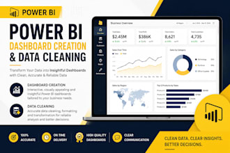 create a professional excel or power bi dashboard