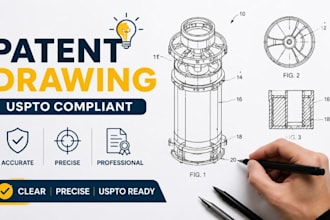 patent drawing uspto patent illustration utility patent technical drawing pros