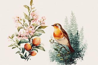 draw  a watercolor illustration