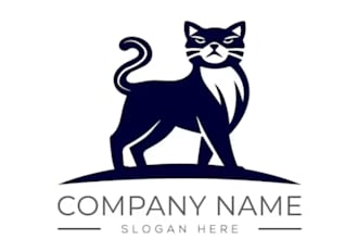 craziest cat lady looking crazy business logo