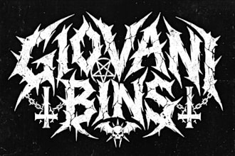 design a brutal custom thrash metal logo