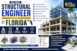 be your structural engineer for foundation, steel and concrete design in florida