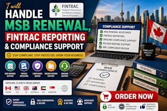 handle msb renewal, fintrac reporting and compliance support