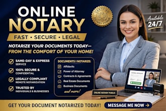 provide same day remote online notary, usps form 1583, notarize legal document
