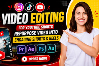 video editing for youtube shorts, repurpose video into engaging shorts an