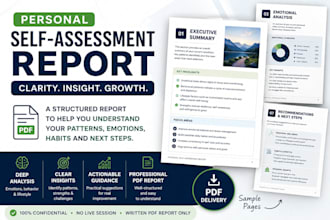 create a personalized self assessment and wellness report