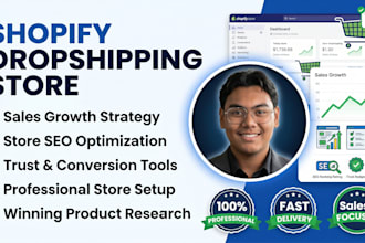setup shopify dropshipping store, visibility sales growth, trust tools store seo