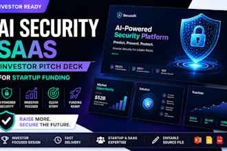 design ai security saas investor pitch deck for startup funding