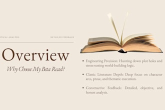 critically beta read your fantasy or litrpg