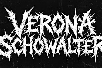 create an authentic thrash metal band logo
