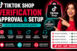 assist with uk usa germany tiktok shop verification approval tiktok shop setup