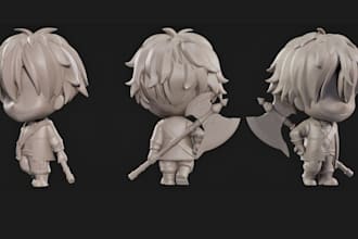 model 3d action figure 3d articulated figure 3d toy 3d miniature for 3d printing