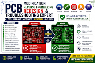 redesign, modify and troubleshoot your pcb circuit