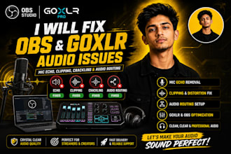 fix obs and goxlr audio issues, mic echo, clipping, crackling and audio routing