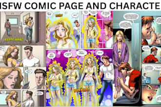 draw custom nsfw comic illustration nsfw artist nsfw comic page nsfw manga comic
