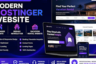 design modern hostinger website beehiiv newsletter vacation rental website