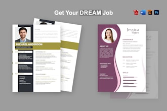 design a professional resume and modern CV layout