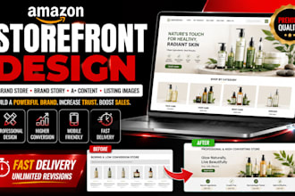 design amazon storefront brand store a plus content amazon listing image