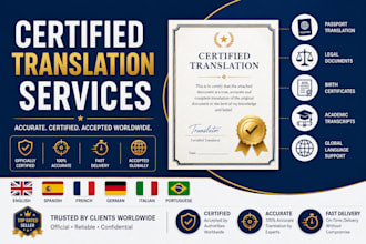 provide certified translation for legal, immigration, and official documents
