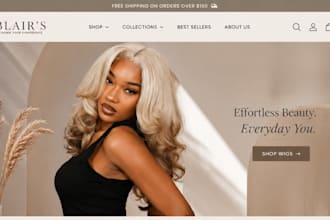 build hair extension shopify store hair care store beauty hair extension website