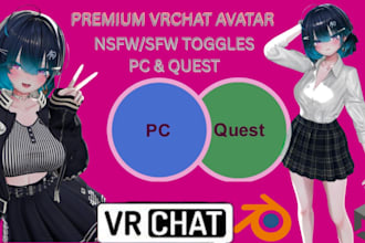 do custom vrchat avatar vrc model furry nsfw 3d vtuber vrc commission