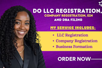 do llc registration, company registration, ein and dba filing